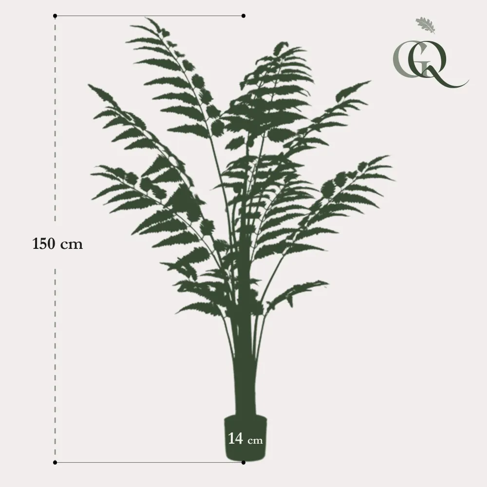Felce pianta artificiale - h150cm, Ø12cm