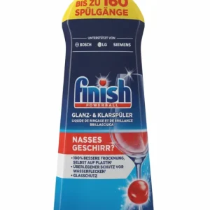 Finish Brillantante Lavastoviglie 800ml - Formato Maxi, Elimina Aloni & Macchie, Asciugatura Rapida, Piatti Splendenti