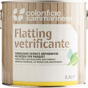 FLATTING ALL'ACQUA 'SANOLEGNO' Lt. 0,750 - trasparente satinata Colorificio Sammarinese