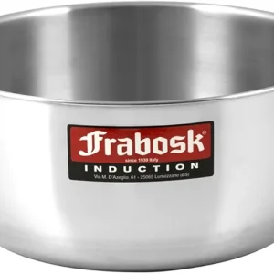 Frabosk Casseruola 2 Manici Inox Lusso cm 40 Pentole Cucina, Acciaio Inossidabile