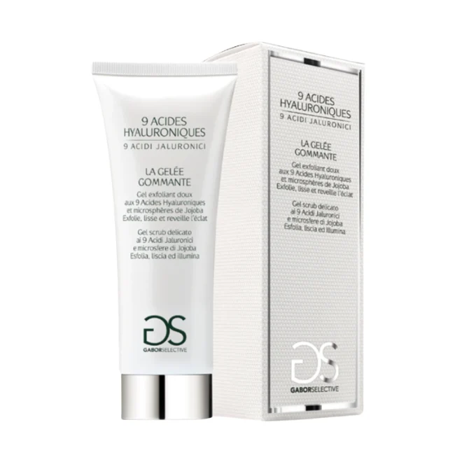 GABOR COSMETICS - 9 acidi ialuronici Gel scrub delicato con microsfere di Jojoba e polvere di Quarzo 75 ml