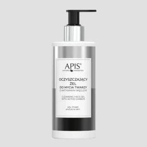 Gel detergente antibatterico per la pulizia del viso con carbone attivo Apis