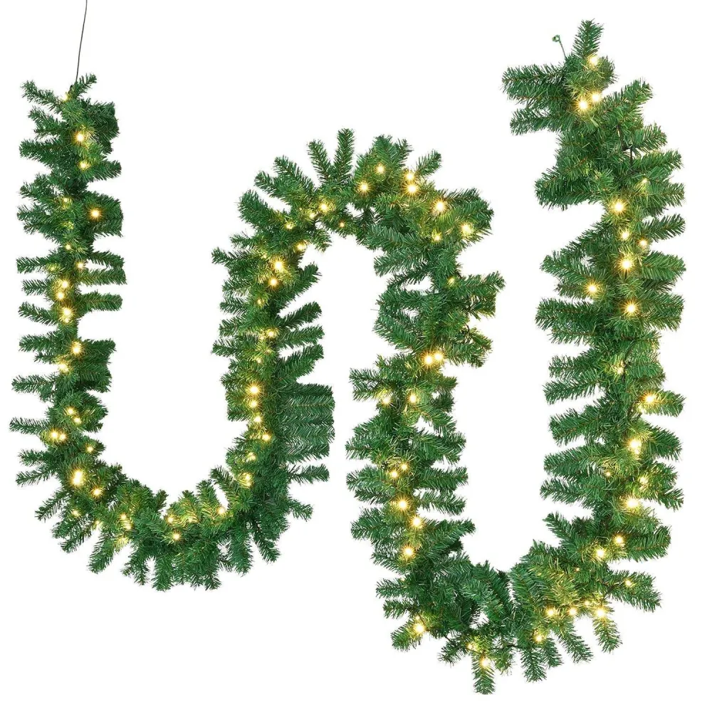 Ghirlanda di Natale artificiale 5 m con 100 LED