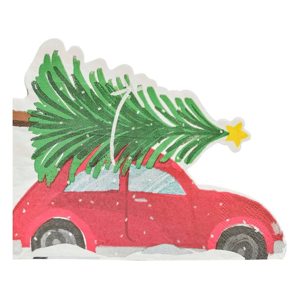 Gingerray Tovaglioli di Natale forma di automobile