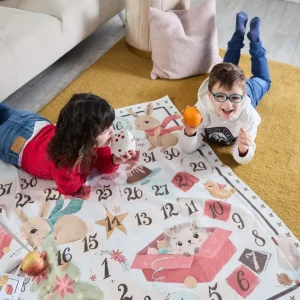 Gioco dell'Oca Natalizio - Tovaglia Antimacchia 115x115cm con Dado e Astuccio