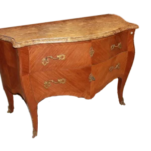 Grande cassettone comò Luigi XV di metà 1800 Francese legno di Bois de rose Con grande piano marmo