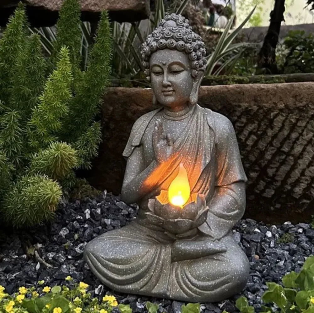 Grande statua di Buddha da esterno 37 cm