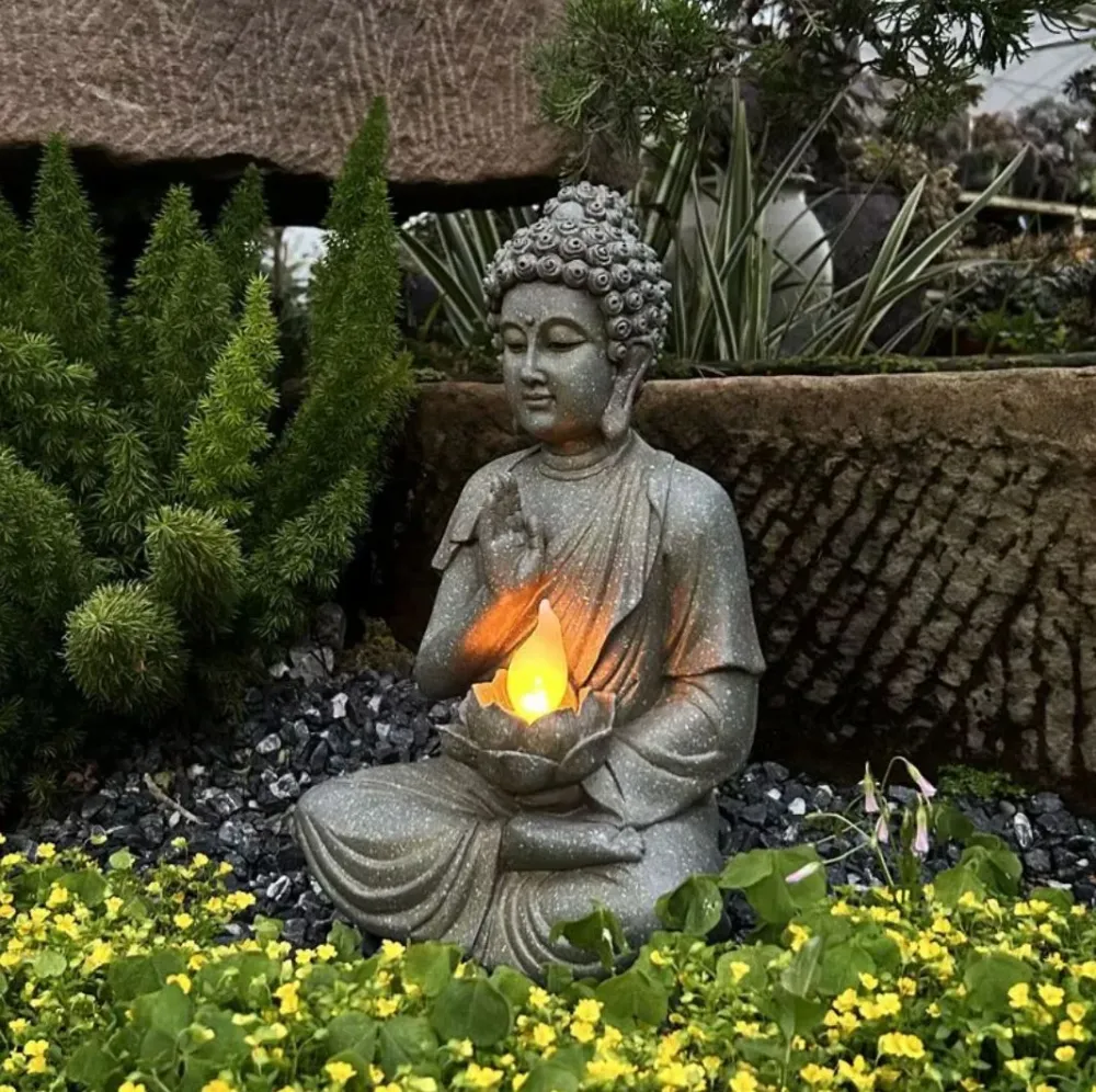 Grande statua di Buddha da esterno 37 cm