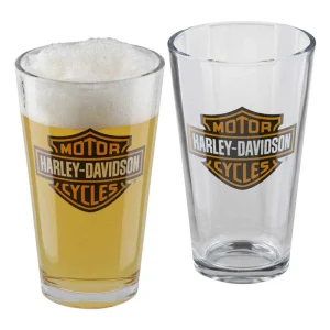 HARLEY DAVIDSON Set Bicchieri Harley-Davidson® Core Bar & Shield Logo Pinta Glass Set REF.HDX-98706