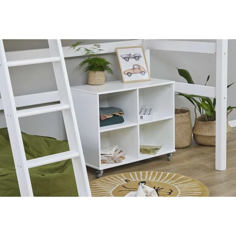 Hoppekids ECO Luxury - Scala Letto soppalco - Inclinata - Bianca