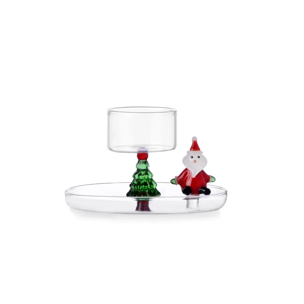 Ichendorf Milano Christmas Tales Tealight Babbo Natale Vetro Borosilicato
