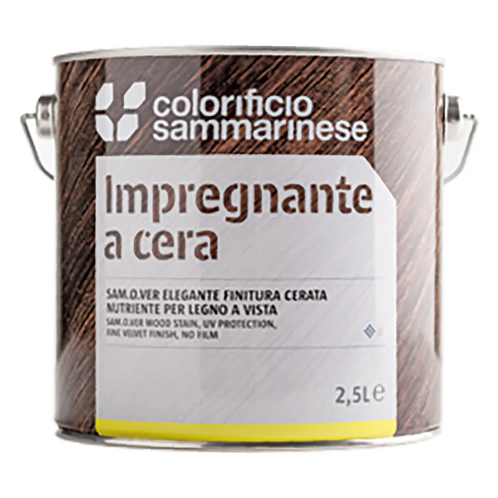 Impregnante Cera 'Samolegno' Lt. 0,750 Trasparente Incolore- 6 Pezzi - Colorificio Sammarinese