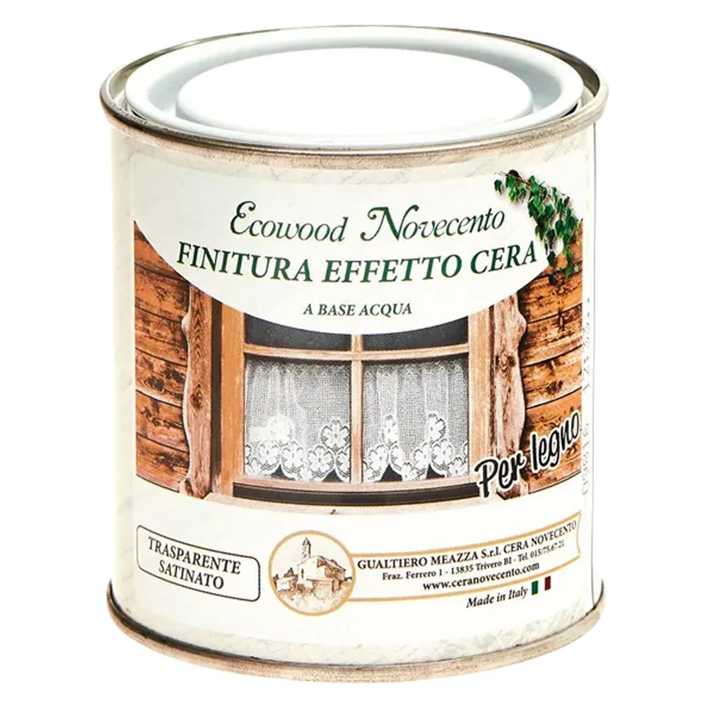 Impregnante Ceroso All'Acqua Ecowood - Ml. 750 Bianco Decapè - Novecento