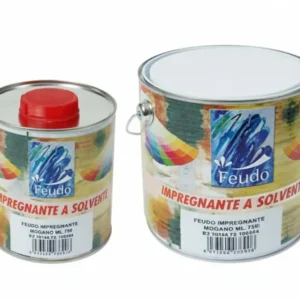 Impregnante Solvente Per Legno Barattolo (Holz Steril)- - Ml.2500 Noce - 2 Pezzi Feudo