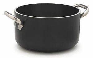 Induzione Al-black 5mm Casseruola Alta Cm.24 H.13,5 Lt.5,6 2 Maniglie