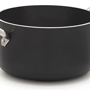 Induzione Al-black 5mm Casseruola Alta Cm.28 H.16 Lt.9 2 Maniglie Trat