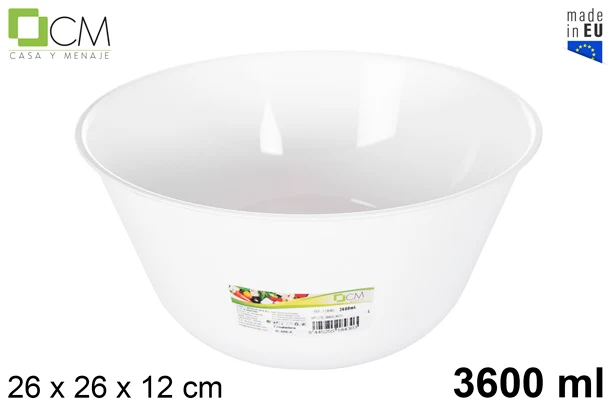 INSALATIERA PLASTICA BIANCA 3.600 ML