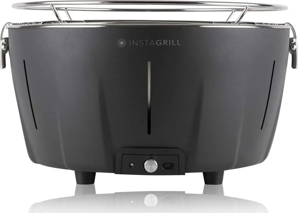 Instagrill Barbecue Antracite Power Bank Inclusa + Carbone Vegetale 2,5 Kg E Bio Etanolo 500ml Classe Srl