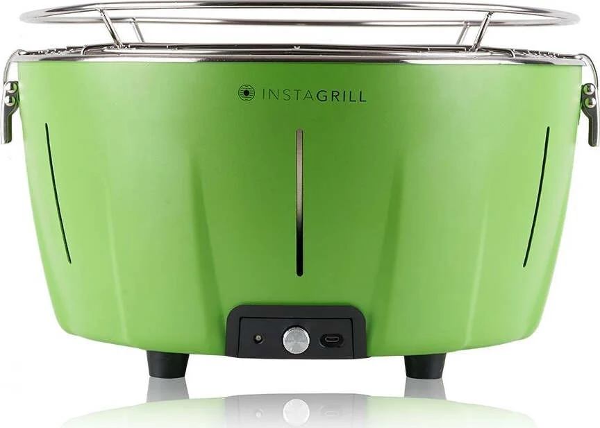 Instagrill Barbecue Verde Power Bank Inclusa + Carbone Vegetale 2,5 Kg E Bio Etanolo 500ml Classe Srl