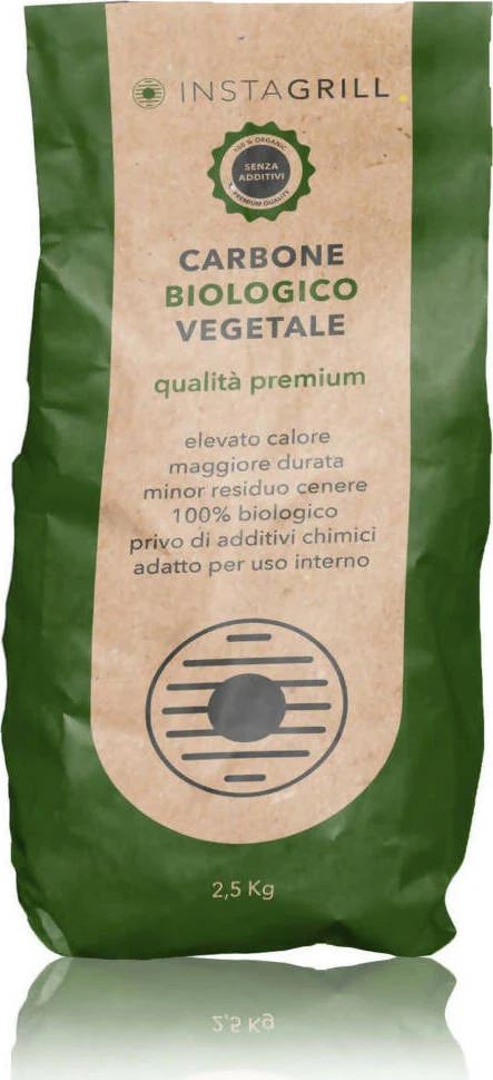 Instagrill Barbecue Verde Power Bank Inclusa + Carbone Vegetale 2,5 Kg E Bio Etanolo 500ml Classe Srl