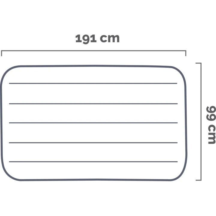 Intex 64101 Materasso Singolo Dura Beam Con Tecnologia Fiber Tech 99x191x25 Cm