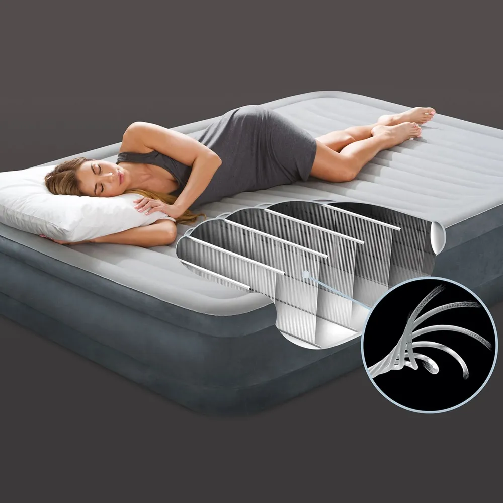 Intex 64412 Materasso Comfort Plush Elevated Dura Beam Tecnologia Fiber Tech Singolo Cm 99x191x46