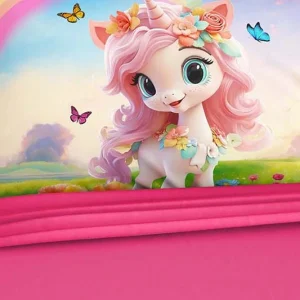 Irge Unicorno Completo Letto Singolo Stampa Digitale Con 2 Federe