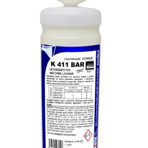 K411 BAR Detergente liquido clorattivo per macchine lavabar e piccole lavastoviglie