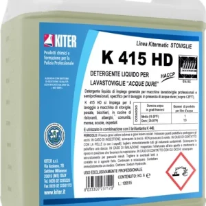 K415 HD Detergente liquido per lavastoviglie "acque dure"