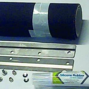 KIT TELA ABRASIVA PELAPATATE completo di collante e guide altezza 275 mm - lunghezza 945 mm
