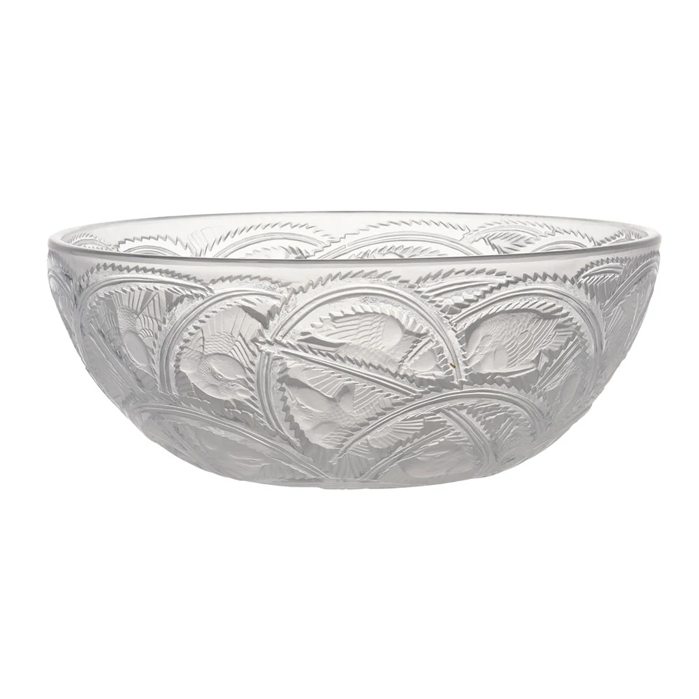 Lalique Poinsons Finches Bowl | Centrotavola
