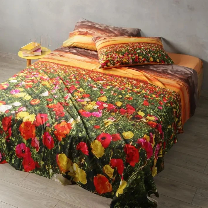 lenzuola fantasia copriletto Flowering Fields ! Caleffi Cotone matrimoniale
