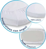 LENZUOLO LETTO RICAMATO CIELO