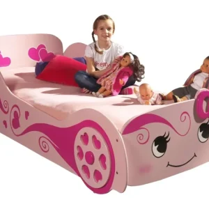 Letto Auto LOVE LETTO 90x200cm Rosa Con Materasso Abbinato