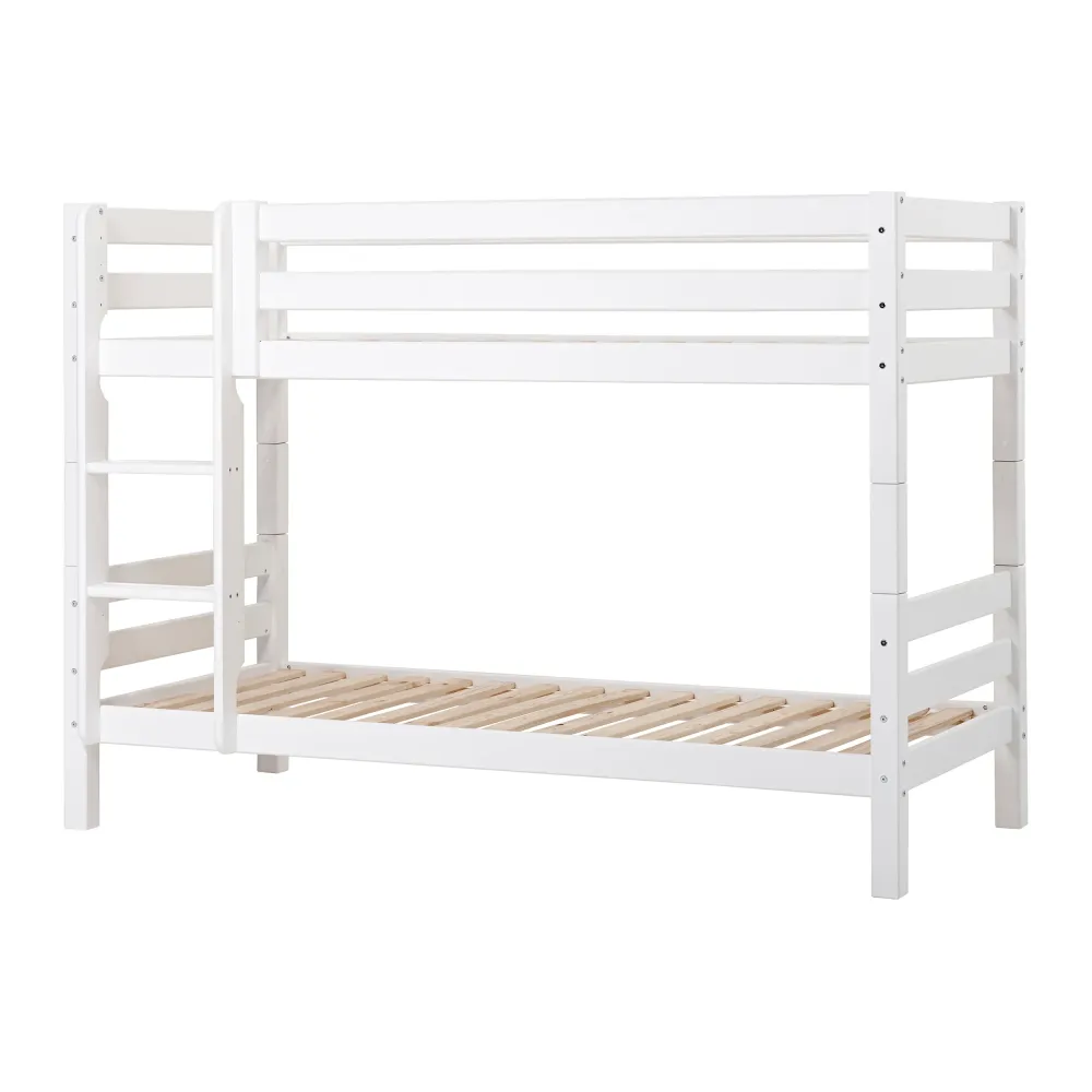 Letto castello 90x200 cm, Rete doghe flessibili Hoppekids ECO Luxury - Bianco