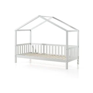 Letto Dallas - Bianco - 90 x 200 cm - Sponde su 3 Lati - con Doghe Inc Vipack