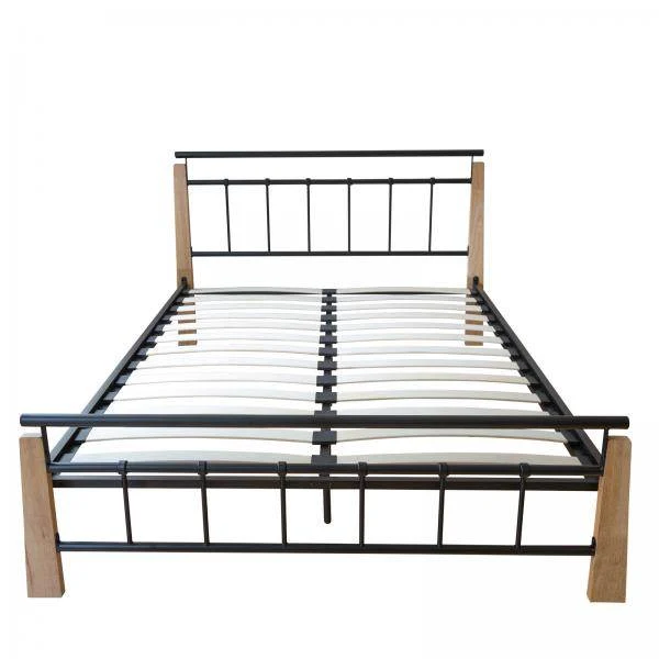 Letto metallo 160x200cm struttura letto matrimoniale 5072 nero