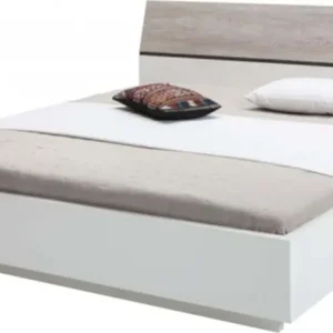 Letto moderno matrimoniale gelosia struttura telaio gessato e bianco con spalliera