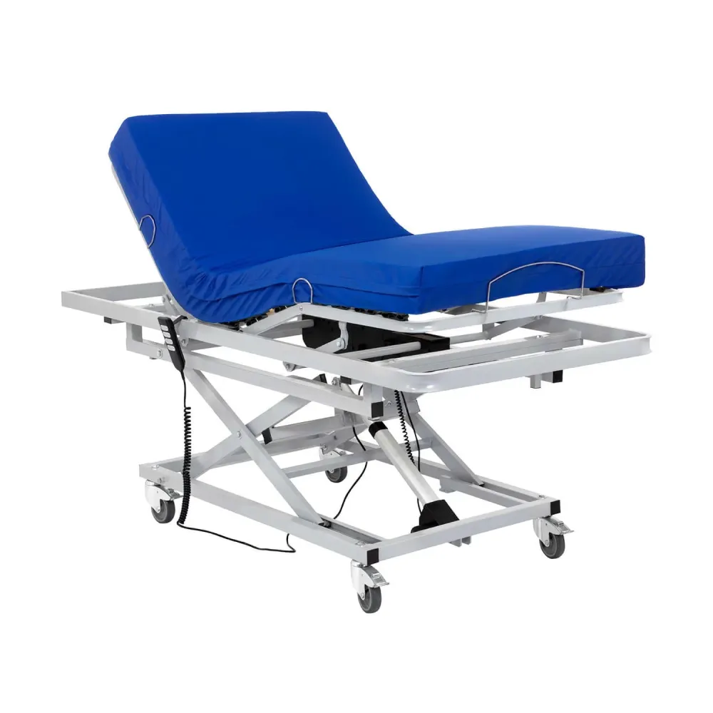 Letto ospedale regolabile altezza con materasso memory foam - 90x200 cm