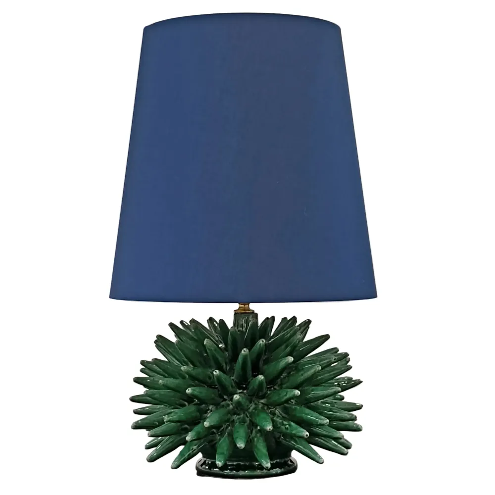 Lume Riccio di Mare Verde 50cm Ceramica di Caltagirone