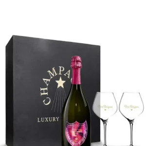 LUXURY EDITION "DOM PÉRIGNON" LADY GAGA ROSÈ 2006 CON DUE BICCHIERI