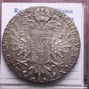 NL* MARIA TERESA AUSTRIA TALLERO di Convenzione ARGENTO 1780 zecca ROMA QFDC