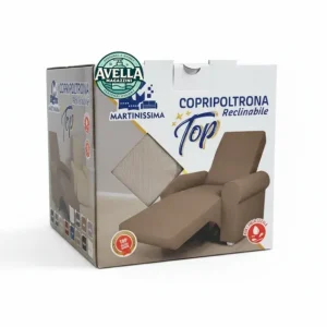Martinissima Copripoltrona Reclinabile TOP | Antimacchia, Lavabile, Facile da Montare, Beige