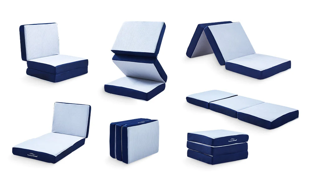 Materasso pieghevole schiuma memory – Ergonomico, materasso pieghevole 3 parti