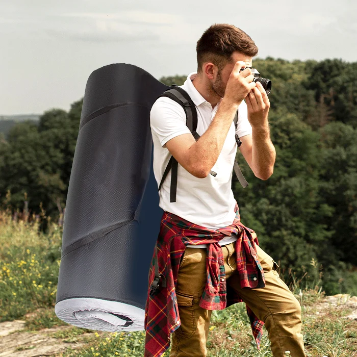Materasso portatile memory foam - Rivestimento impermeabile & borsa da viaggio