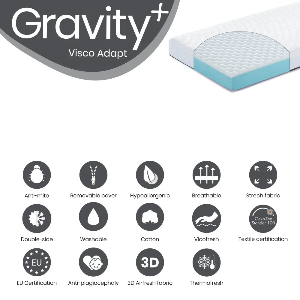 Materasso traspirante culla di 55x70 cm · Gravity+ ZH55-70