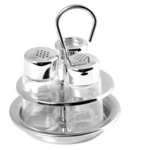 MONTINI - "SALIERA" SET SALE/PEPE/STECCHINI - ACCIAIO INOSSIDABILE