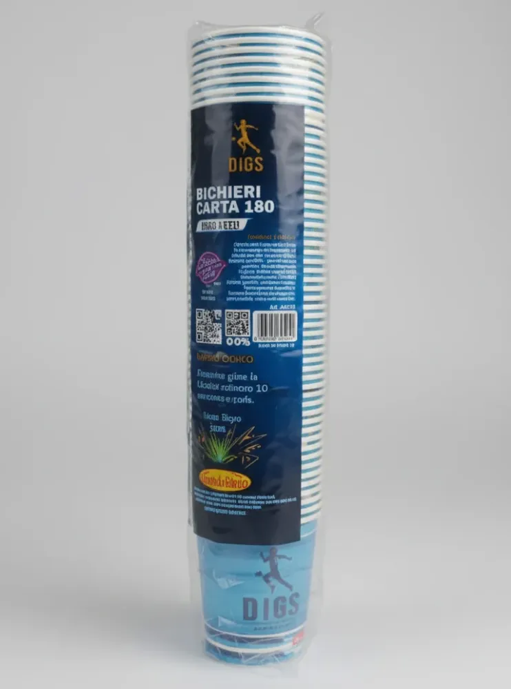 Movida Bicchieri Carta D10S Limited Edition 180ml | 50 Pezzi | Bicchieri Monouso per Tifosi Napoli | Ideali per Acqua, Bib...