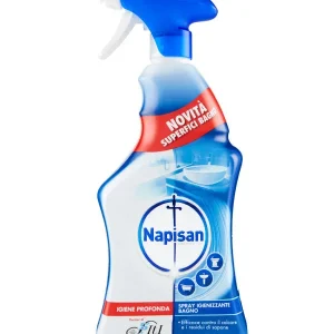 Napisan Bagno Spray Igienizzante 750ml | Anticalcare & Antibatterico | Formula Ossigeno Attivo | Pulizia Profonda