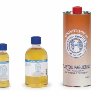 Olio Paglierino Bianco Per Mobili- - Lt.0,5 Colore Bianco - Flacone - 12 Pezzi